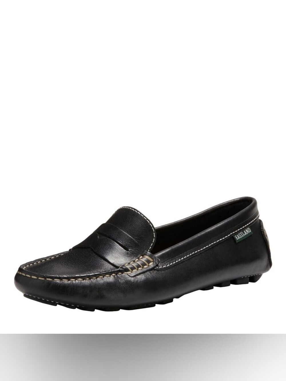 Womens Eastland Patricia Classic Black Leather Penny Driving Moc Loafer, 10W